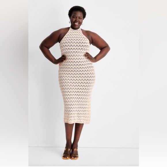 future collective Dresses & Skirts - Future collection Cream Halter Dress